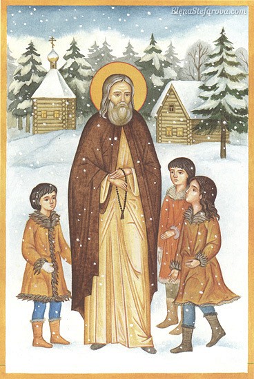 St Herman with the Aleut Children